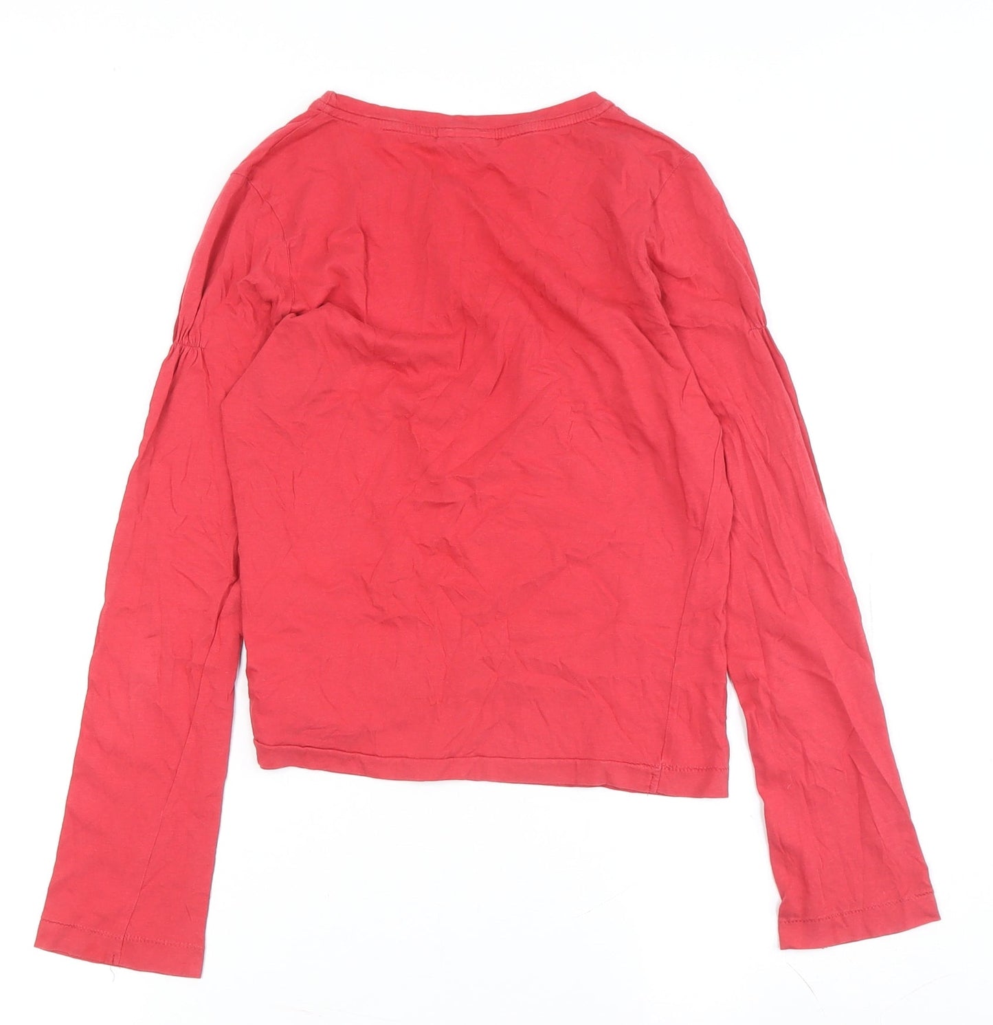 ELLE Women's Red Long Sleeve Top, Size M