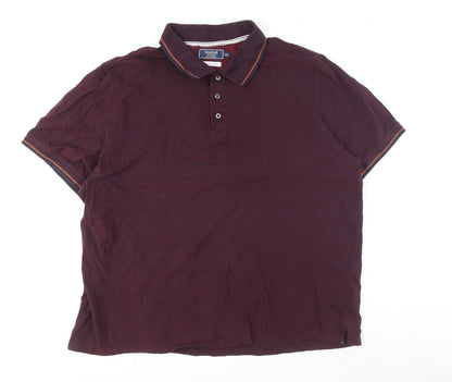 Maine Men's Short Sleeve Burgundy Polo XXL - Classic Fit