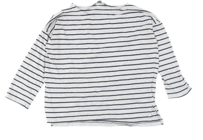French Connection Women's Grey Striped T-Shirt, S