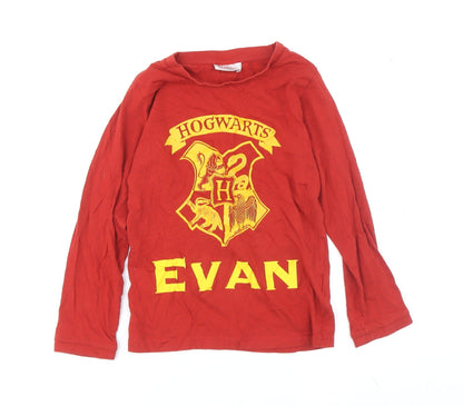 Harry Potter Boys Red Hogwarts Long Sleeve T-Shirt 10-11 Years