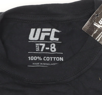 UFC Boys Black Graphic Print T-Shirt 7-8 Years