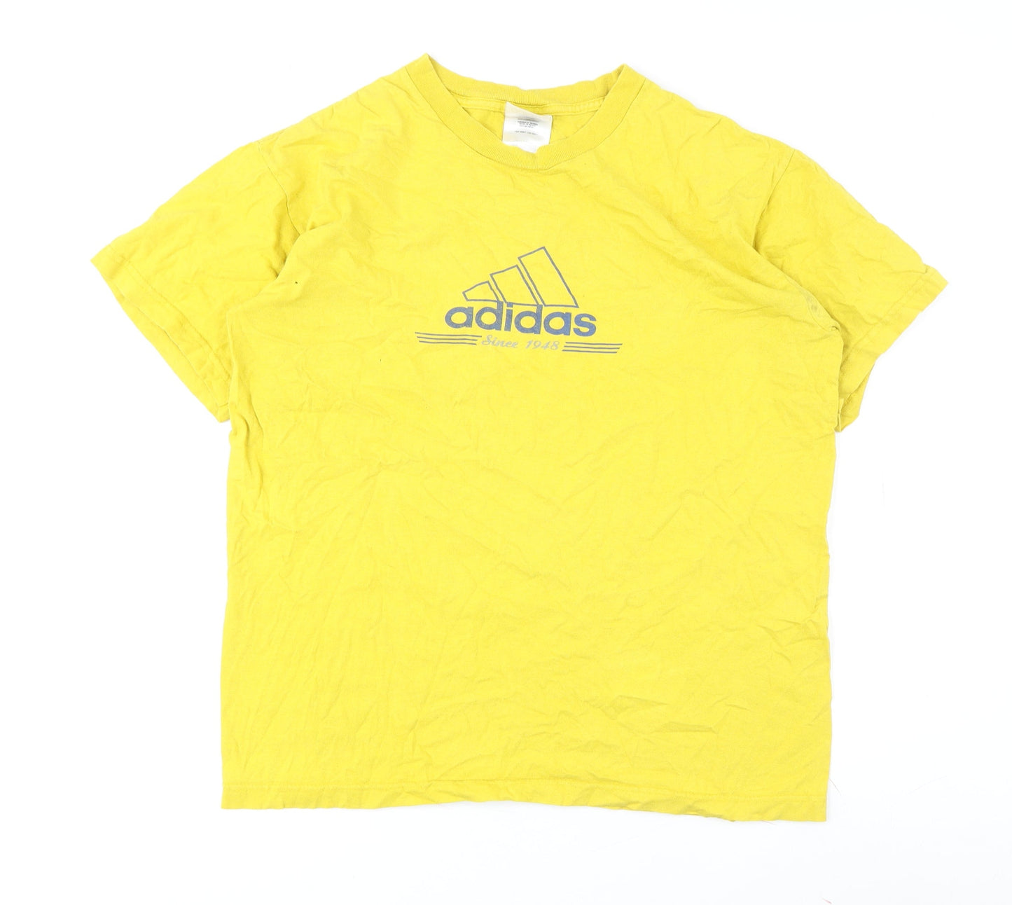 Mens UK Size S adidas Yellow  T-Shirt