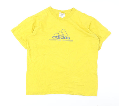 Mens UK Size S adidas Yellow  T-Shirt
