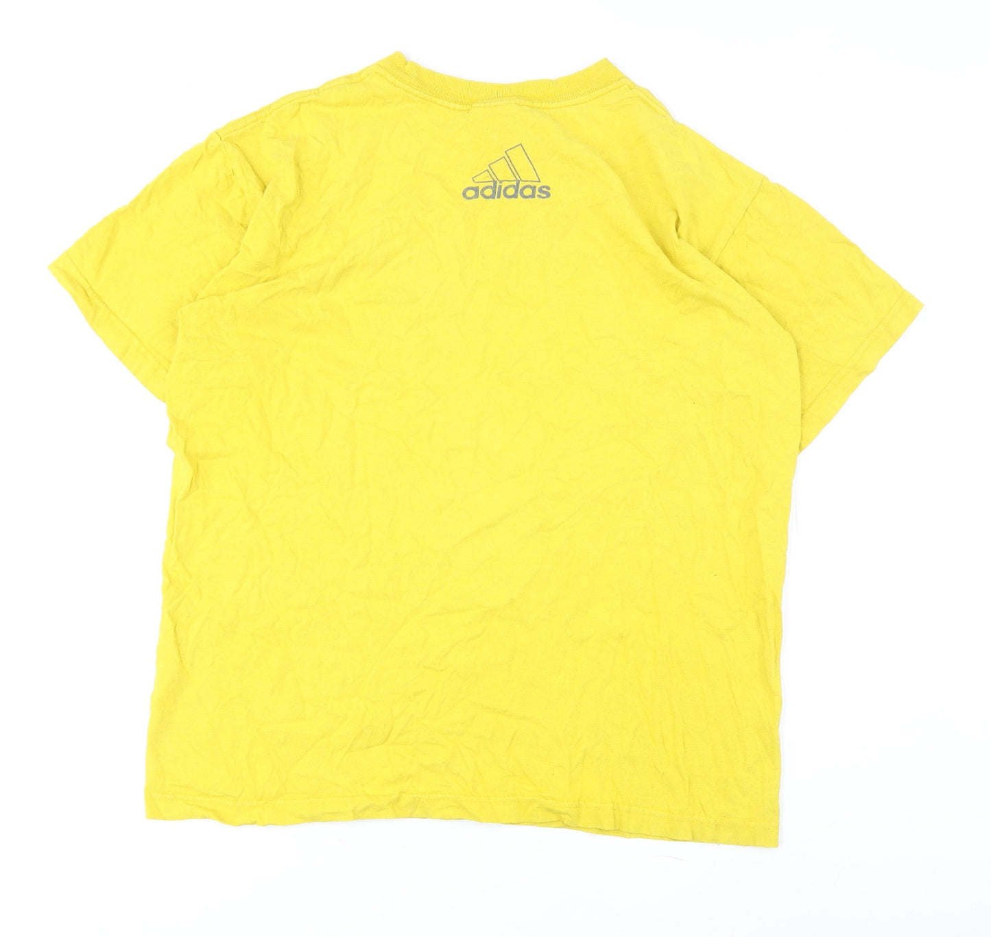 Mens UK Size S adidas Yellow  T-Shirt
