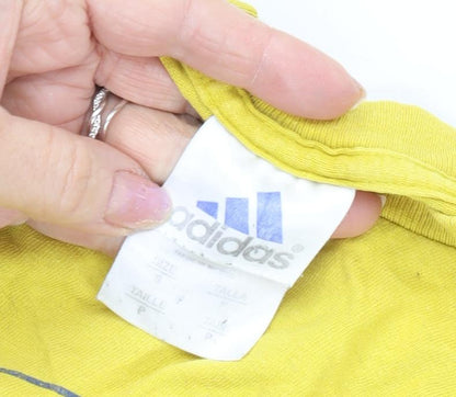 Mens UK Size S adidas Yellow  T-Shirt