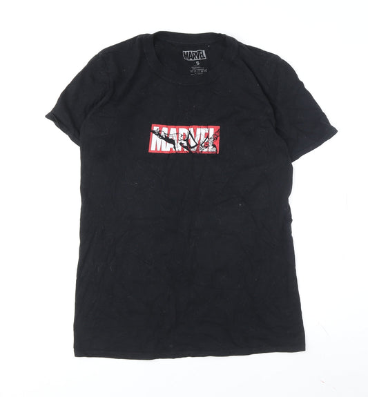 Marvel Men's Black Spider-Man Graphic T-Shirt, Size S
