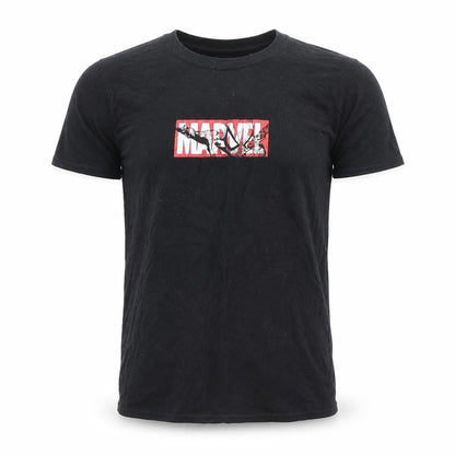 Mens UK Size S Marvel Black  T-Shirt