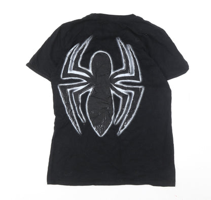 Marvel Men's Black Spider-Man Graphic T-Shirt, Size S