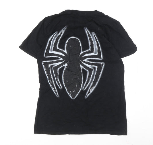 Marvel Men's Black Spider-Man Graphic T-Shirt, Size S