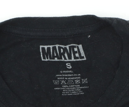 Marvel Men's Black Spider-Man Graphic T-Shirt, Size S
