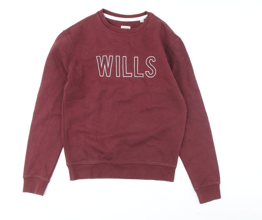 Mens UK Size XS Jack Wills Red Pullover Sweatshirt