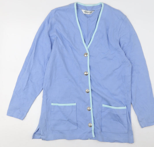 Womens UK Size S Jumper Blue Cardigan Jumper