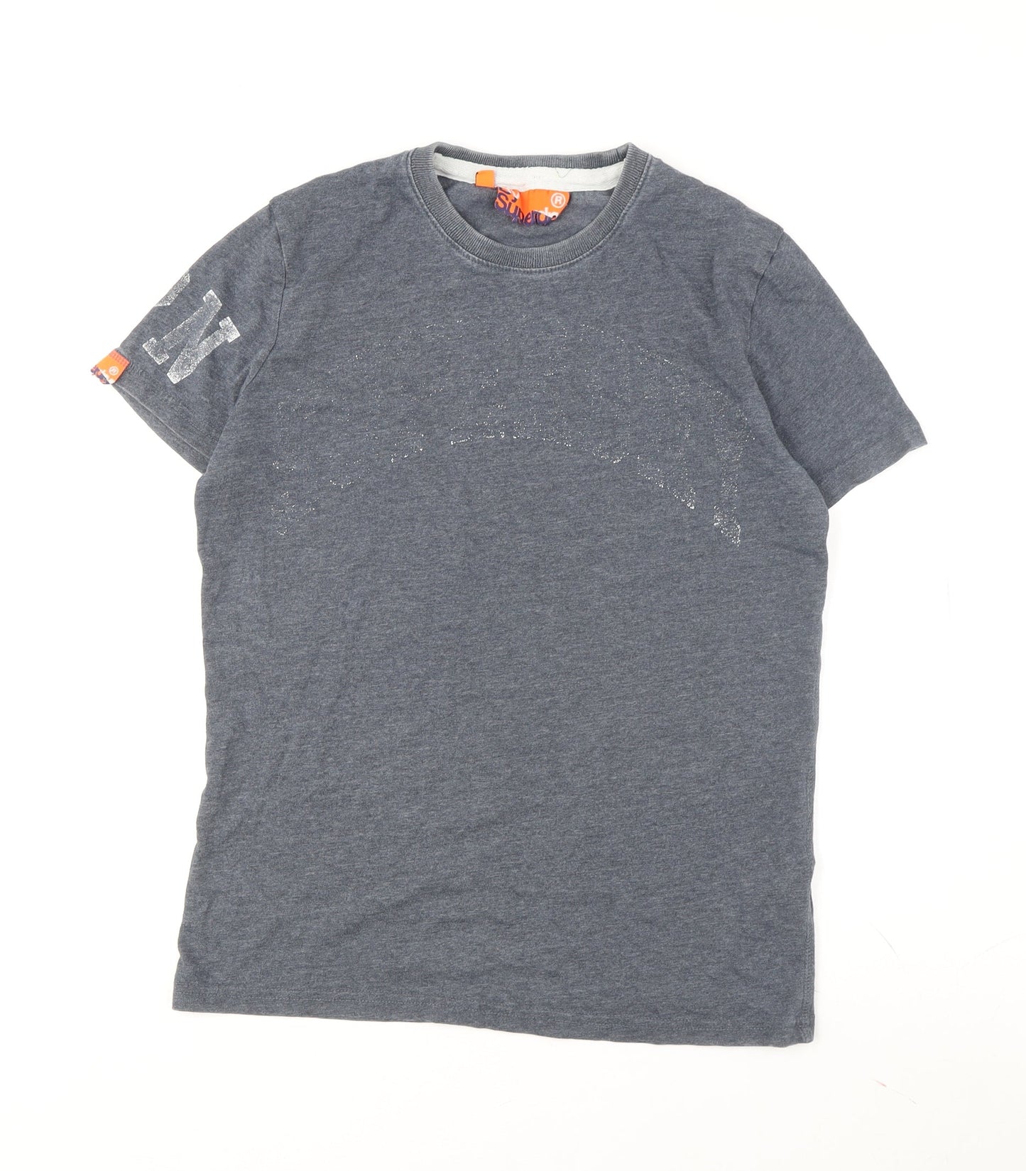 Superdry Men's Grey Logo T-Shirt, Size S, Crew Neck