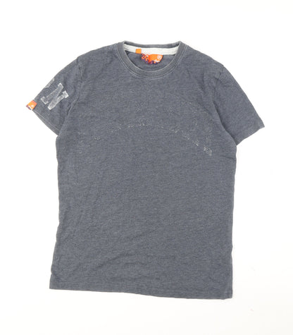 Superdry Men's Grey Logo T-Shirt, Size S, Crew Neck
