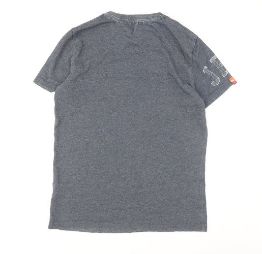 Superdry Men's Grey Logo T-Shirt, Size S, Crew Neck