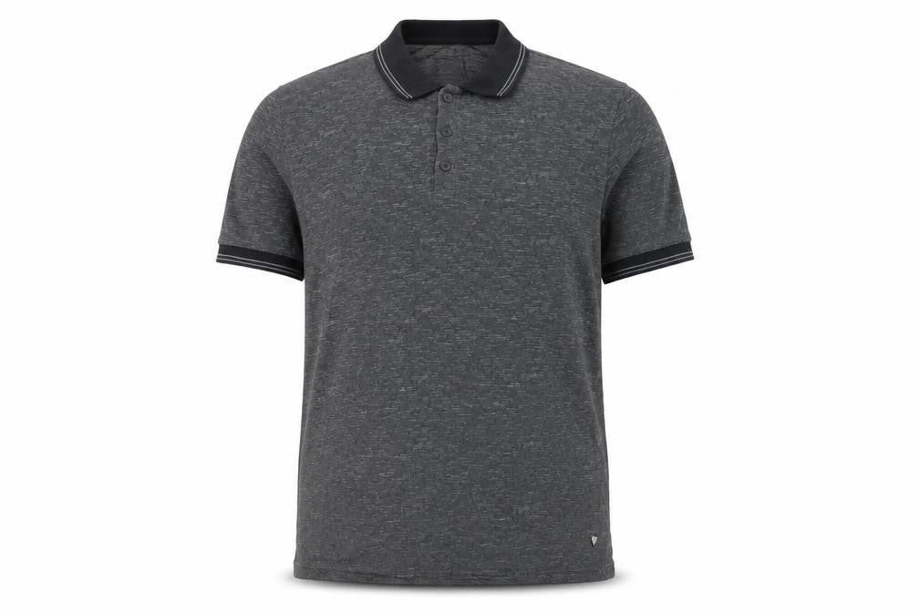 Guess Men's Grey Short Sleeve Polo Shirt Size M