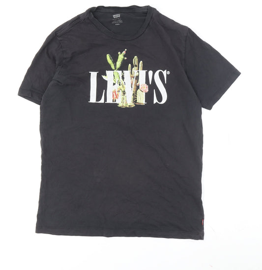 Unisex Adults UK Size L Levi's Black Basic T-Shirt