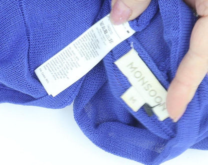 Womens UK Size M Monsoon Purple Cardigan Jumper