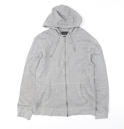 Mens UK Size S Red Herring Grey Full Zip Hoodie