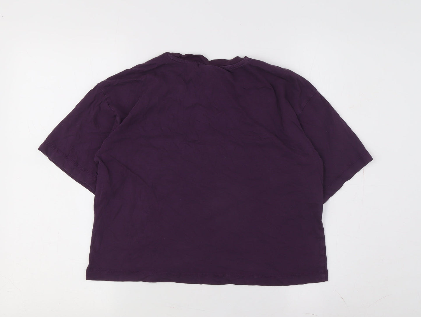 Champion Unisex Purple T-Shirt L, Casual Crew Neck