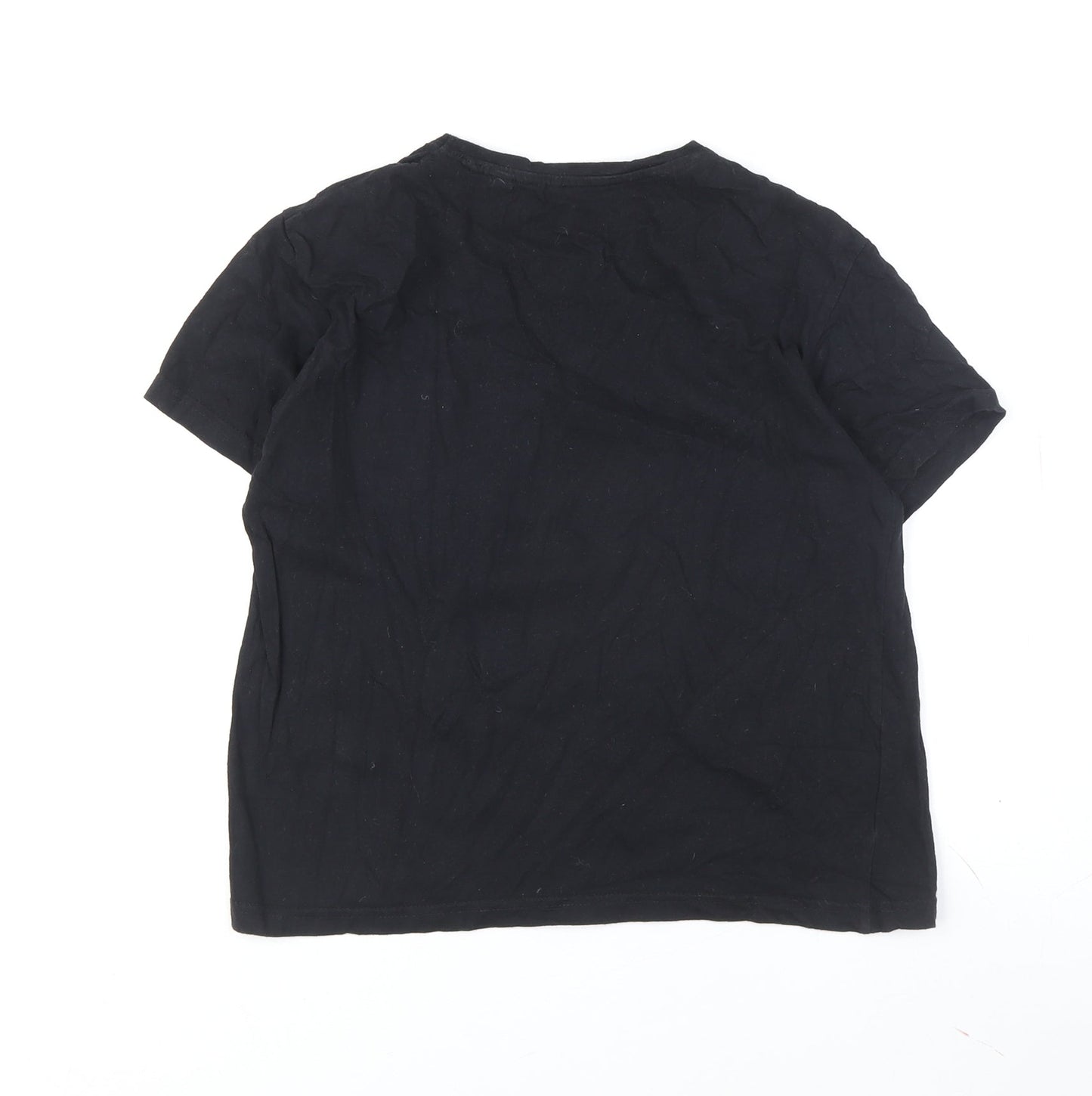 Harry Potter Boys Black T-Shirt M Graphic Print Crew Neck
