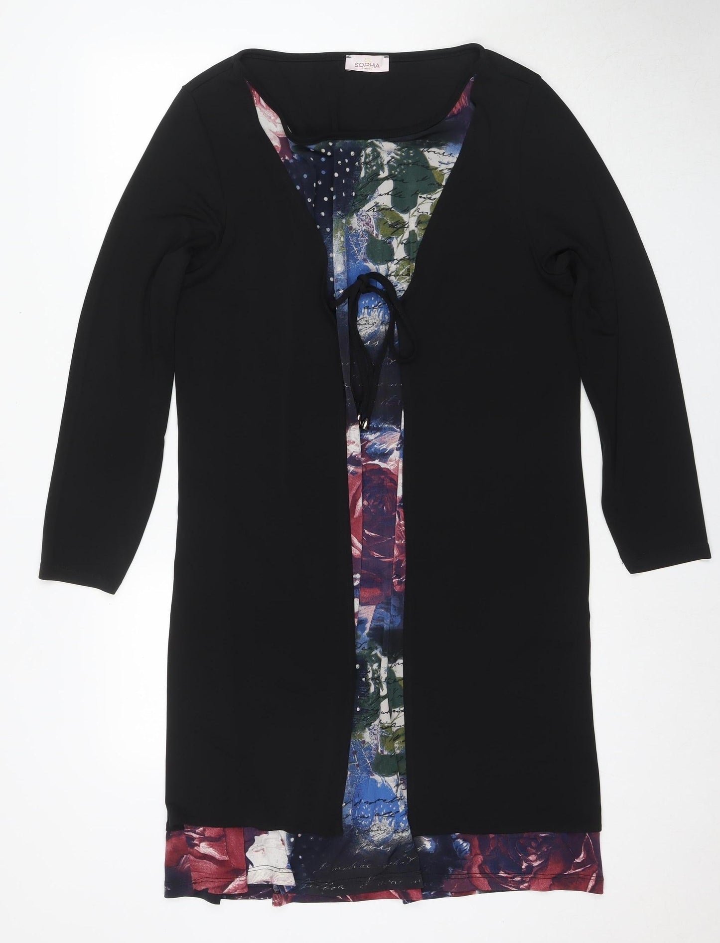 Sophia Curvy Women's Black Kaftan Dress Size L