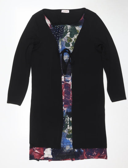 Sophia Curvy Women's Black Kaftan Dress Size L
