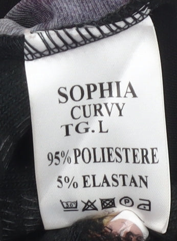 Sophia Curvy Women's Black Kaftan Dress Size L