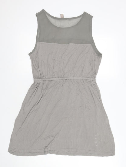 Forever 21 Women's Grey Tank Dress, Size 10, Scoop Neck