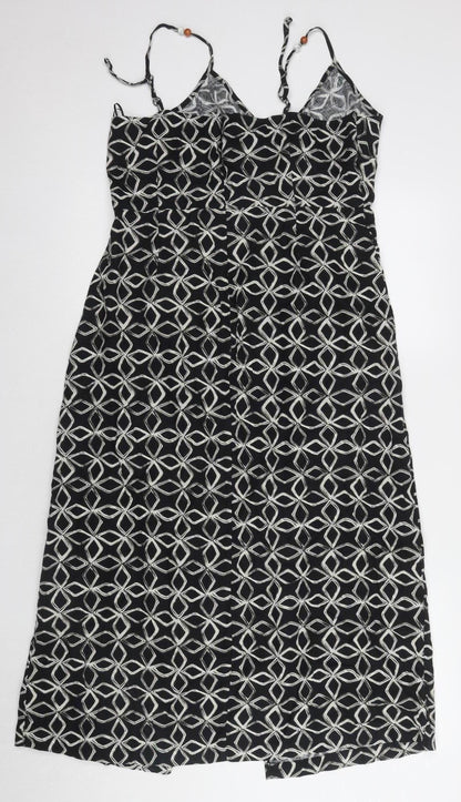 Marks and Spencer Black Geometric Sleeveless Women's Dress