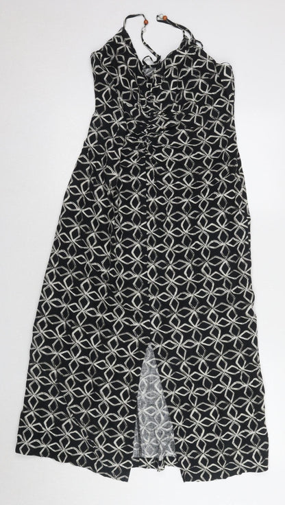 Marks and Spencer Black Geometric Sleeveless Women's Dress