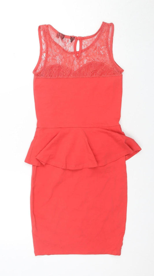 New Look Women's Red Bodycon Dress Size 6