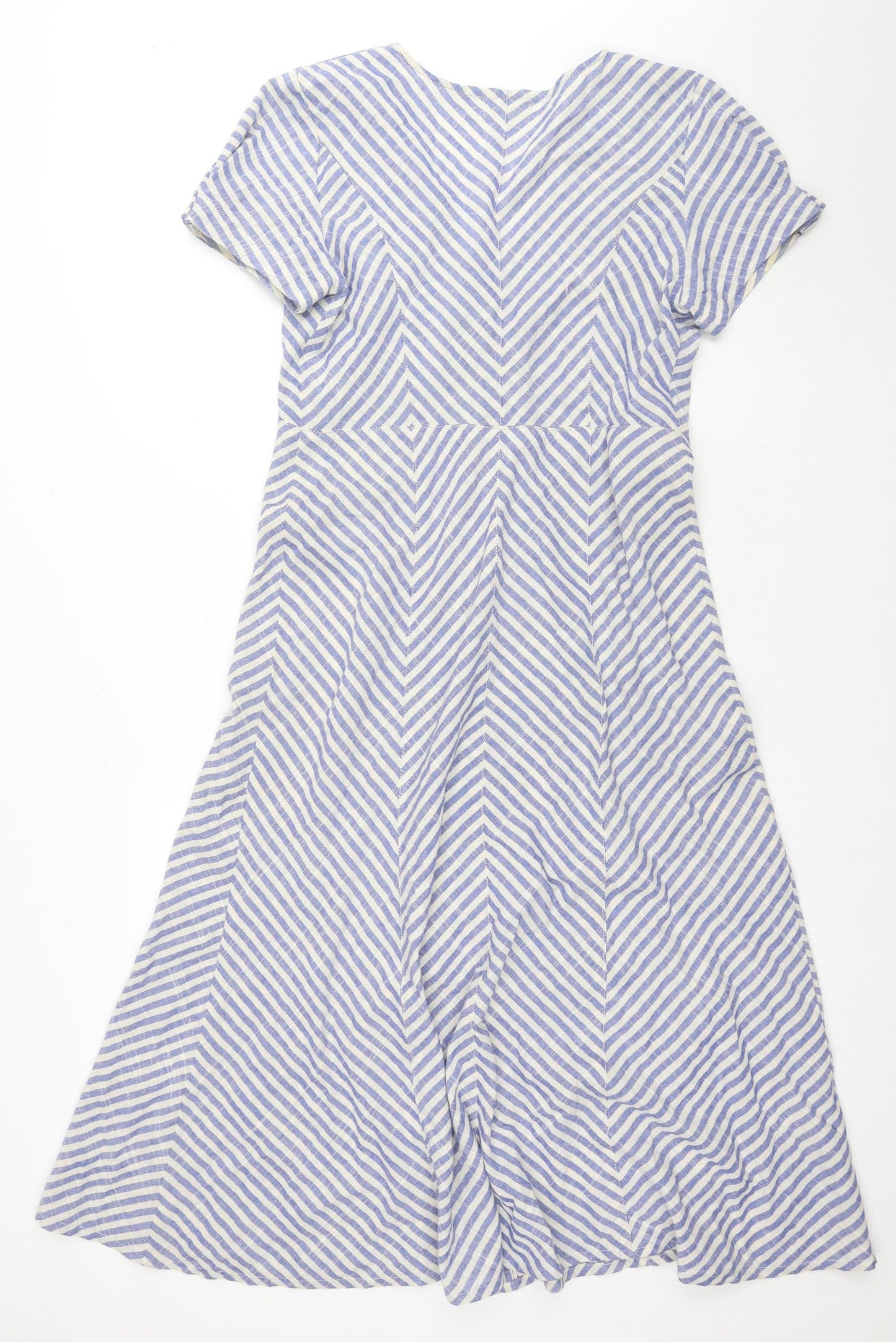Max Studio Women’s Blue Striped A-Line Dress Size 8