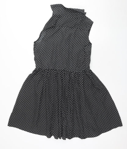 Belle by Oasis Women's Black Polka Dot Dress S