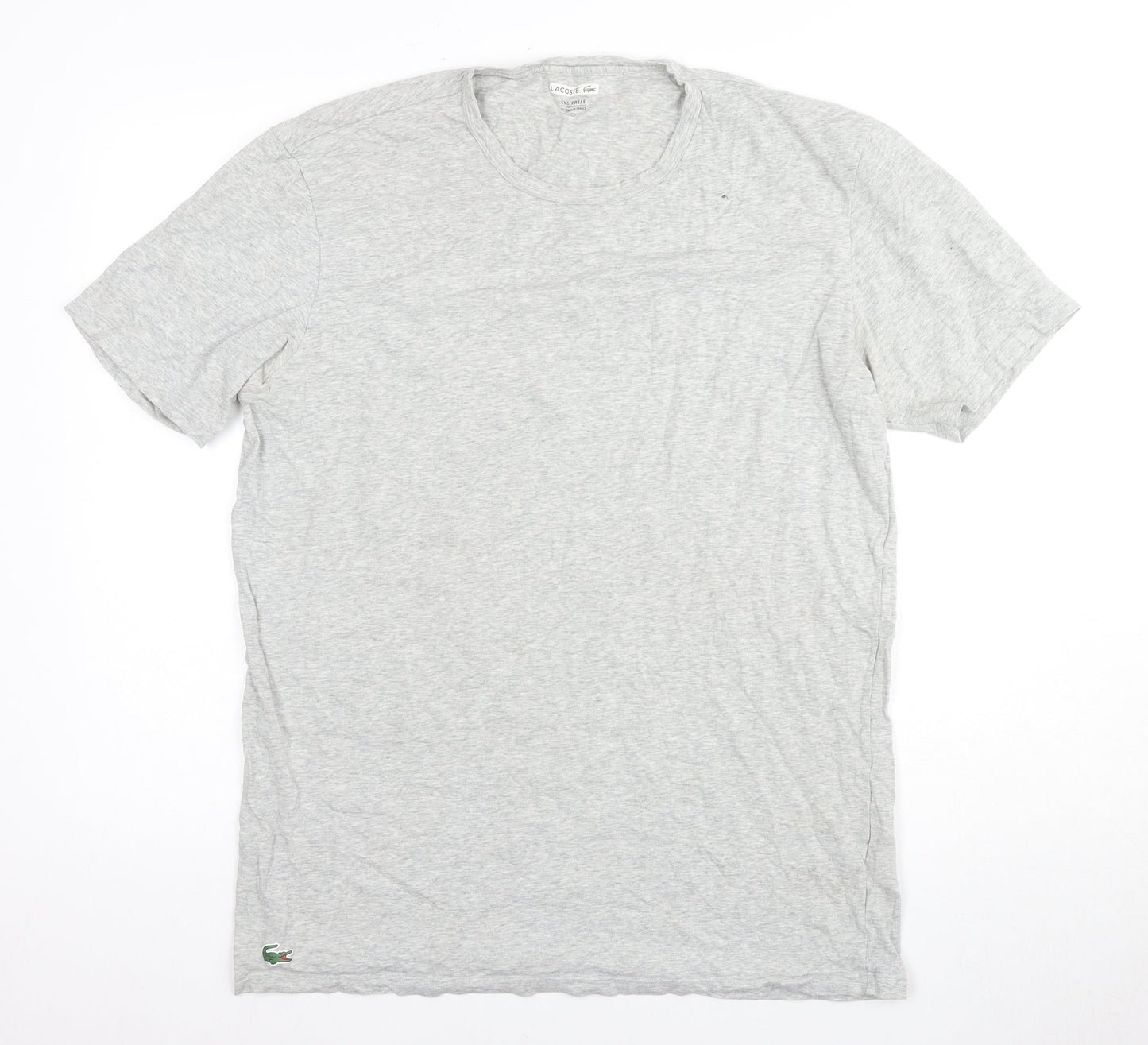 Lacoste Men's Grey Cotton T-Shirt XL Classic