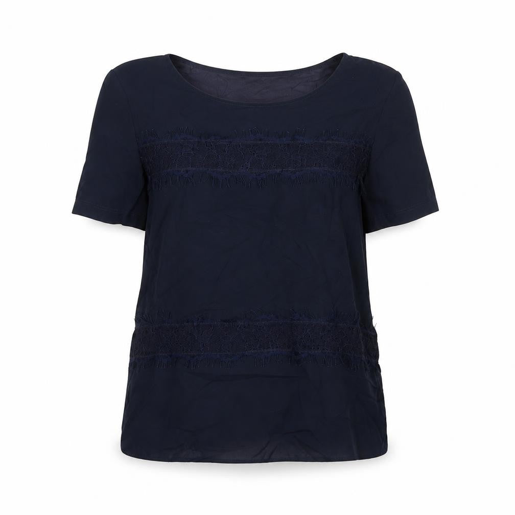 Womens UK Size XS French Connection Blue Basic T-Shirt