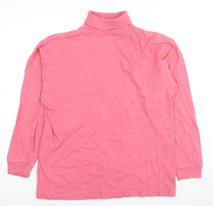 Womens UK Size S Jumper Pink Basic Blouse