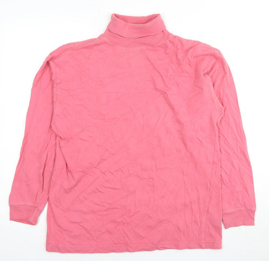 Womens UK Size S Jumper Pink Basic Blouse
