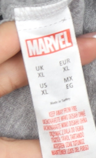 Marvel Men's Grey Superhero XL Graphic T-Shirt