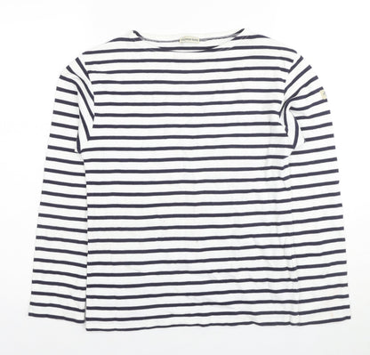 Armani Kids Girls Striped Long Sleeve T-Shirt, White, 11 Years