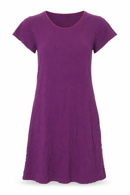 Lands' End Women's Purple T-Shirt Dress, M, Casual Style