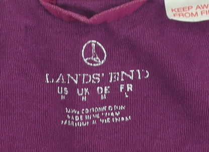 Lands' End Women's Purple T-Shirt Dress, M, Casual Style