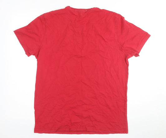 Voi Jeans Men’s Red Graphic T-Shirt Size L