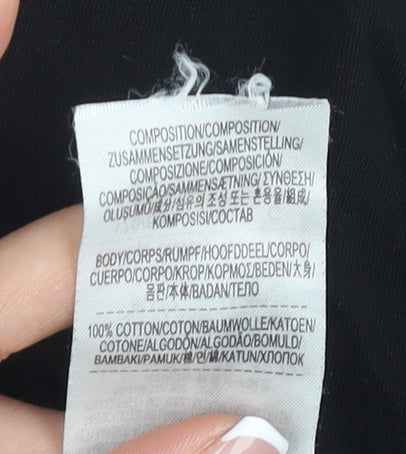 Lacoste Men's Black Cotton Crew Neck T-Shirt, Size L