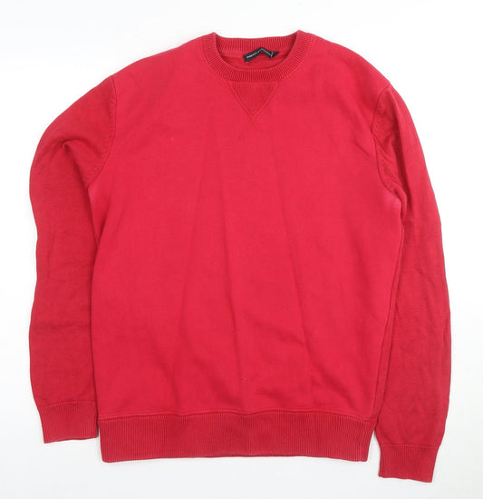 French Connection Men's Red Pullover Jumper Size M