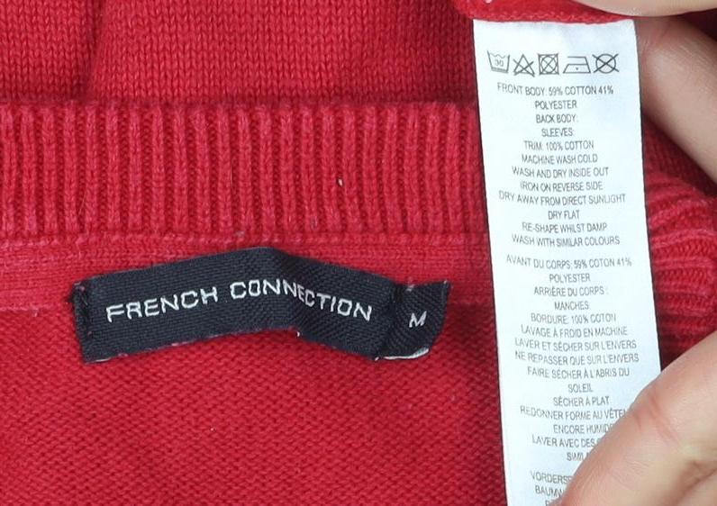 French Connection Men's Red Pullover Jumper Size M