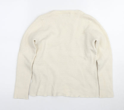Womens UK Size L Cynthia Rowley Ivory Pullover Jumper