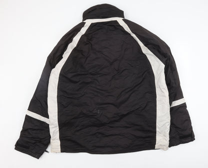 Mens UK Size  Professional Sportswear Black Windbreaker Coat