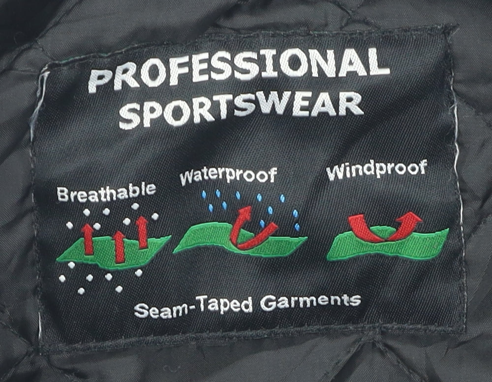 Mens UK Size  Professional Sportswear Black Windbreaker Coat