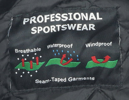 Mens UK Size  Professional Sportswear Black Windbreaker Coat
